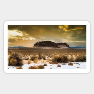 Fort Rock Winter Sunrise Sticker